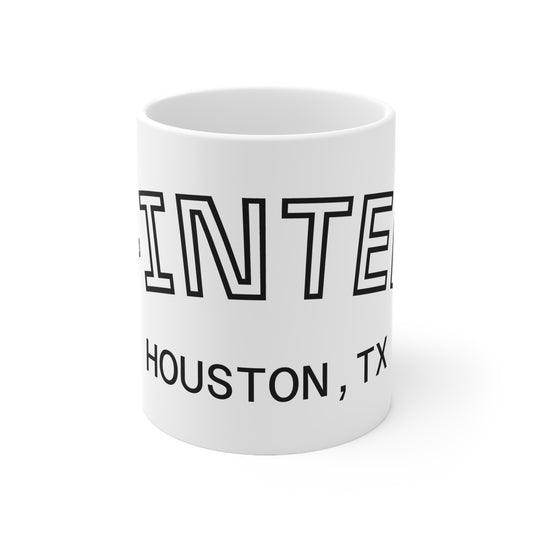 Custom C-INTELL Mug - Stylish 11oz White Ceramic Coffee Cup for Houston Lovers